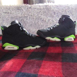air jordan 6 retro electric green on feet